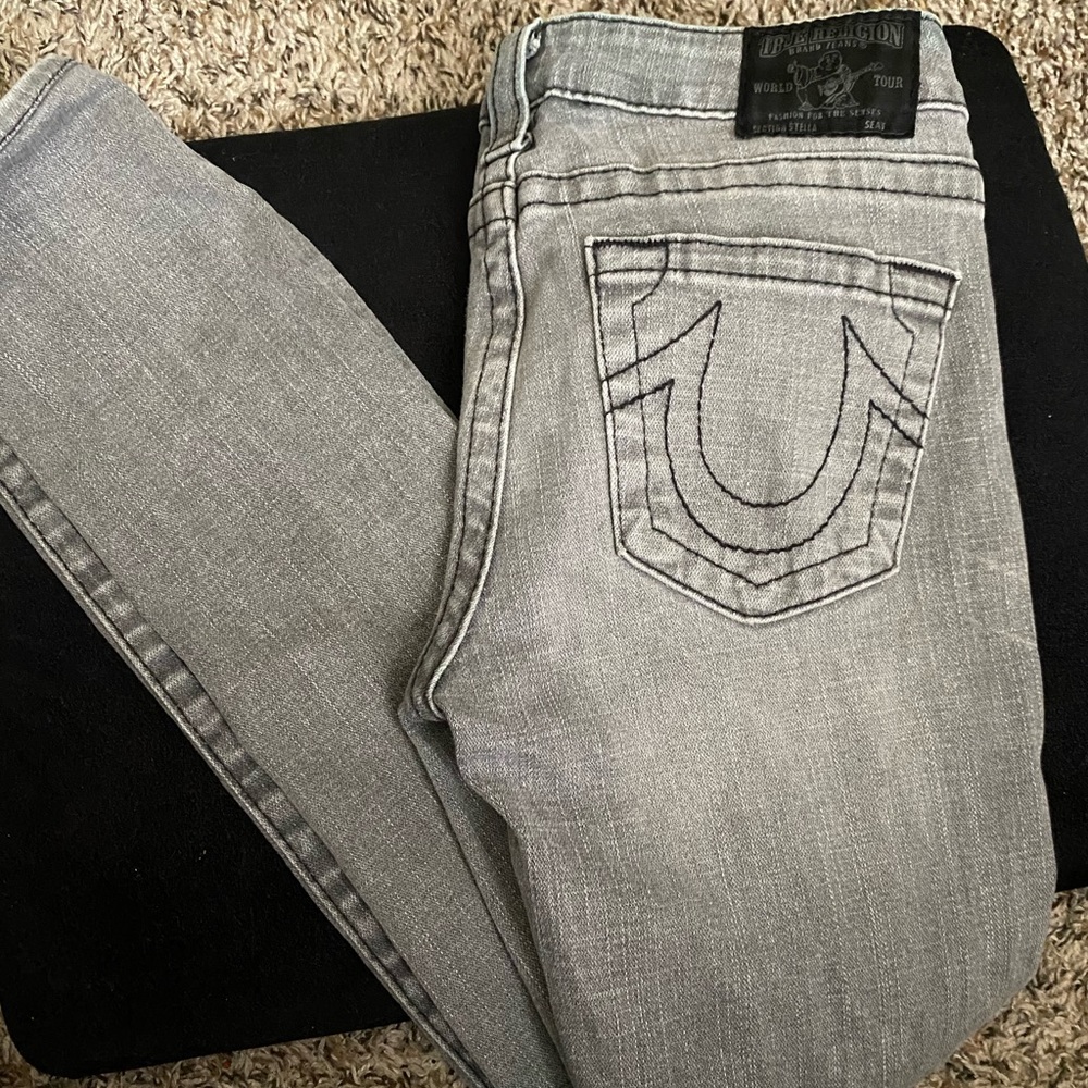 Light grey true religion jeans